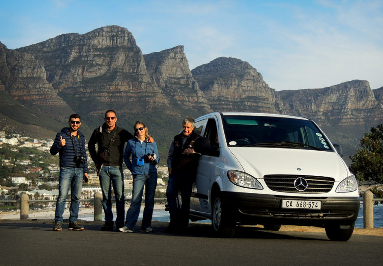 Travellers enjoying a scenic journey